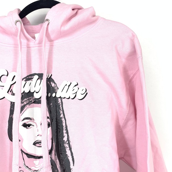 Johnny Ross Sweatshirt Unisex M Barbra Lady Like Pullover Hoodie Pink NWOT - Picture 3 of 6